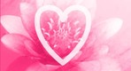 flower with heart pink, ll