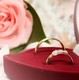 Hochzeiteinladung Ring Etui Rot quadratisch