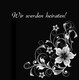 Hochzeitseinladung schwarz Blumenmotiv weiß