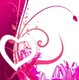 Hochzeitseinladung pink Herz Blume