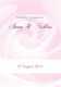 pink rose wedding, programmheft
