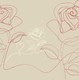 Hochzeitseinladung grau Rose Linien