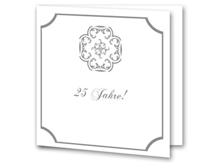 Hochzeitseinladung Silberhochzeit Weiß keltisch mk18081003vk